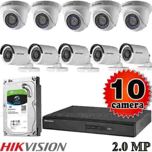 Lắp đặt trọn bộ 10 camera giám sát 2.0MP Hikvision