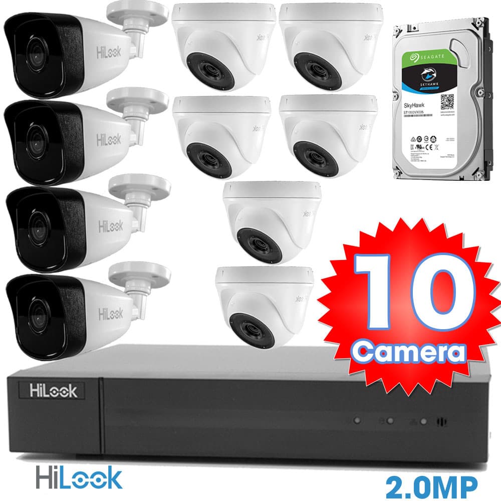 Lắp đặt trọn bộ 10 camera giám sát 2.0MP HiLook