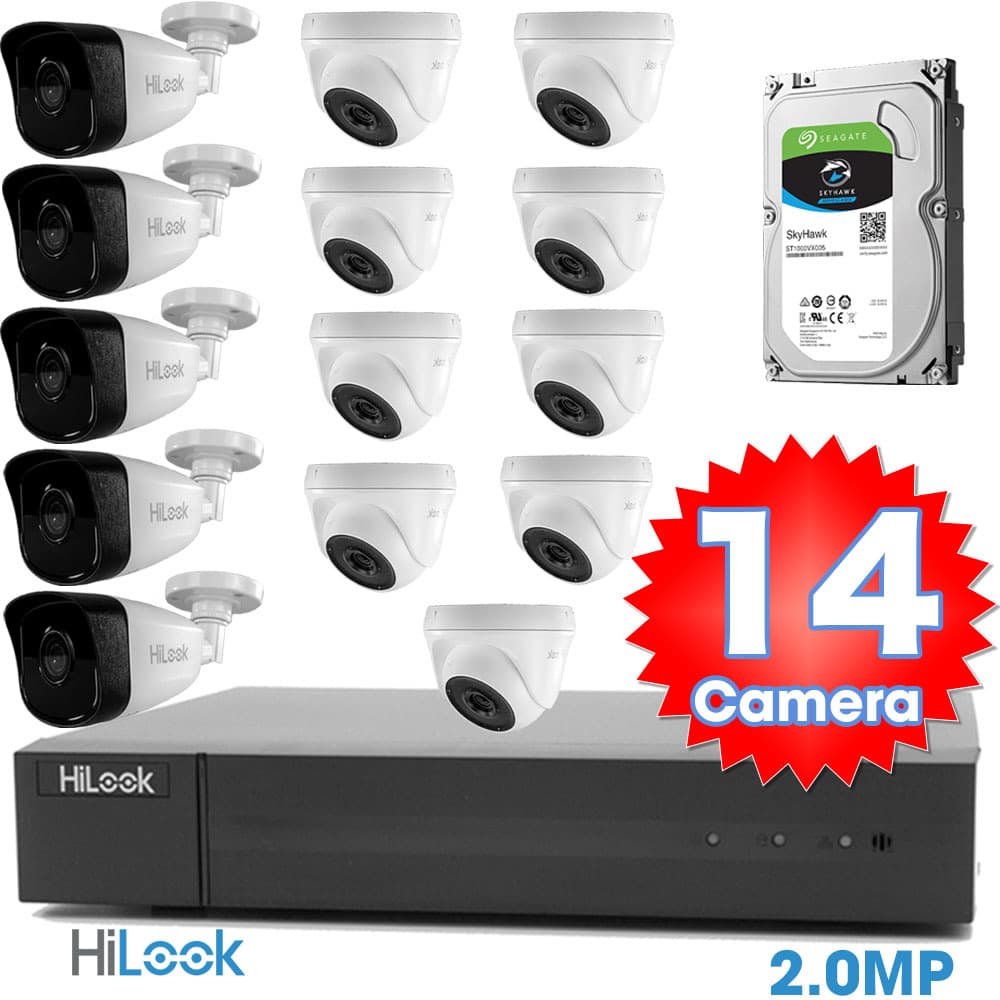 Lắp đặt trọn bộ 14 camera quan sát 2.0MP HiLook