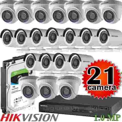 Lắp đặt trọn bộ 21 camera giám sát 1.0M Hikvision