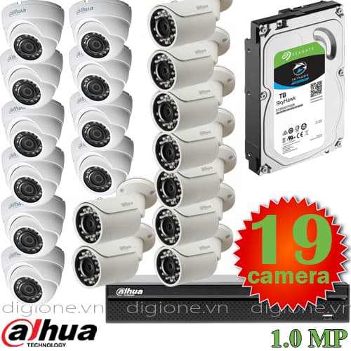 Lắp đặt trọn bộ 19 camera giám sát 1.0M Dahua