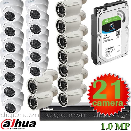 Lắp đặt trọn bộ 21 camera giám sát 1.0M Dahua