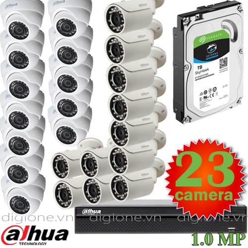 Lắp đặt trọn bộ 23 camera giám sát 1.0M Dahua